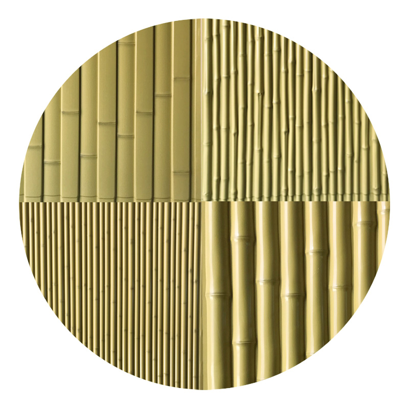 Plastic bamboo panels for wall and fence decoration