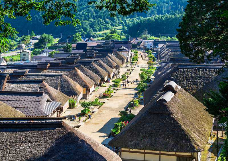 Ancient style thatched roof in Japan