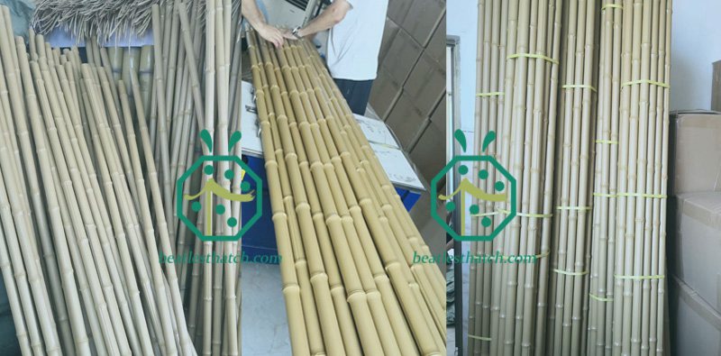 Wall cladding plastic bamboo poles packing
