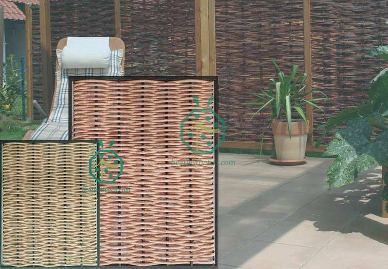 Artificial Willow Woven Screen Fence For Patio Border