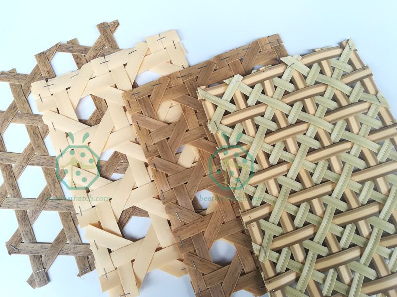 Artificial bamboo woven mat with irregular weaving styles