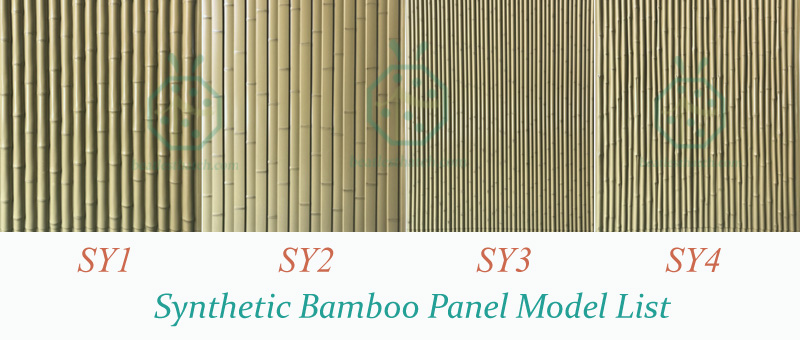 Panneau de bambou artificiel pour mur ou clôture