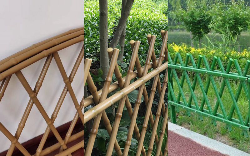 Clôture de jardin en bâton de bambou en fer dans un parc public