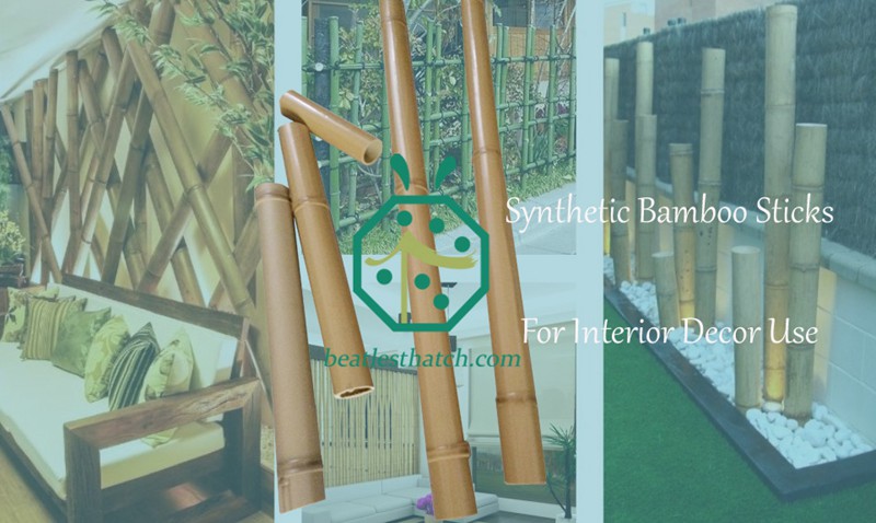 Bâtons en bambou artificiels pour la décoration intérieure de parc de safari ou la clôture extérieure
