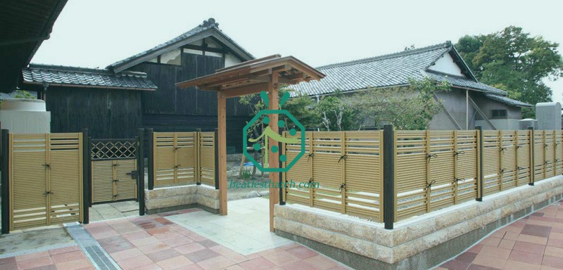 Panneaux en bambou en plastique de barrière de Polonais de parc public pour des endroits de tourisme