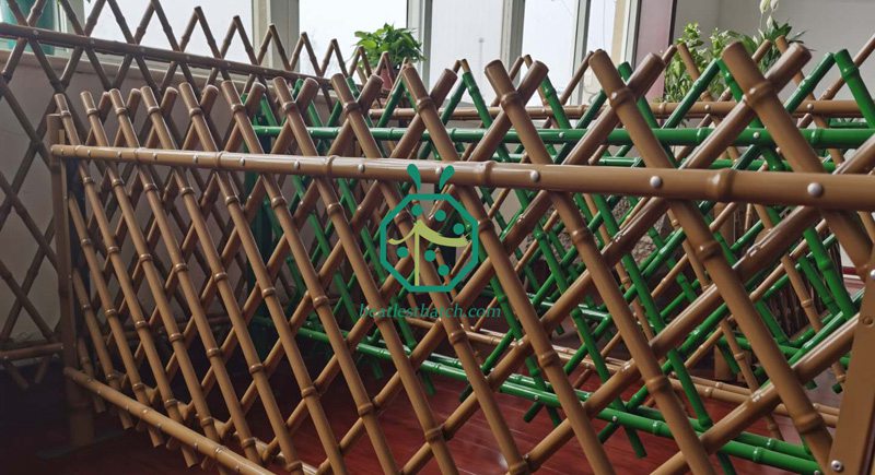 Iron Bamboo Stick Garden Fence In Public Park
