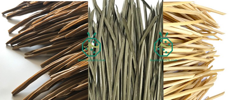 Artificial reed leaf thatch roof for cottage construction for tropical countries