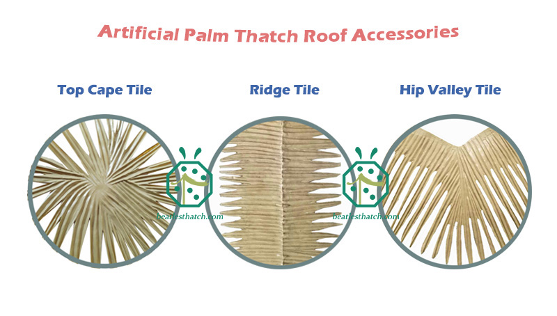 Accessoires d'installation complets de la solution de toiture en chaume de palmier Viva