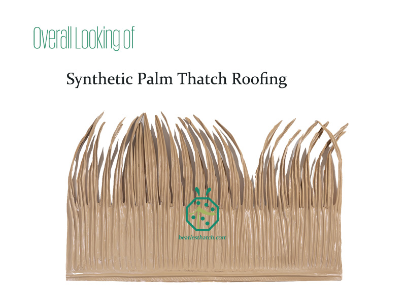 toiture en chaume de palmier synthétique pour la construction de huttes tiki