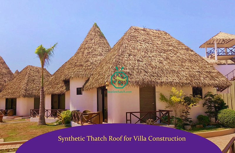 Toiture en chaume synthétique tiki bar pour la construction de villas