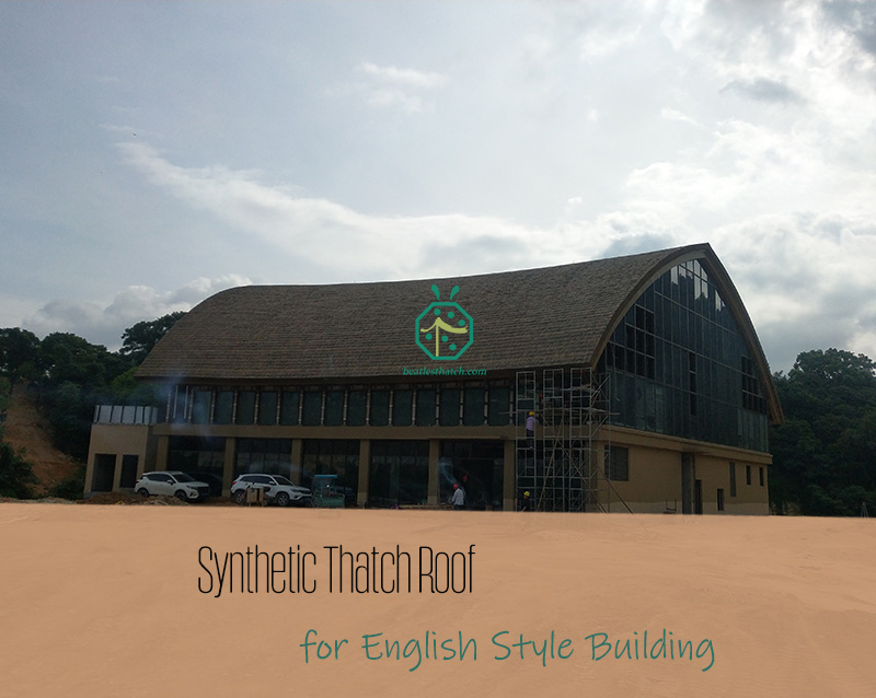 Toit de chaume synthétique pour la décoration de toit de bâtiment de style anglais