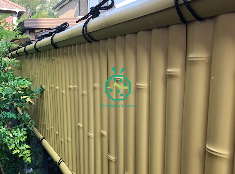 Artificial bamboo wall panels for interior and exterior home decoration