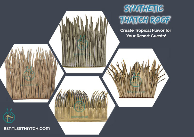 Tiki bar thatch roofing materials for park landscape construction