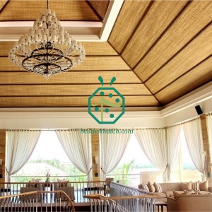 tapis de plafond en bambou en plastique thaïlande pour la décoration intérieure