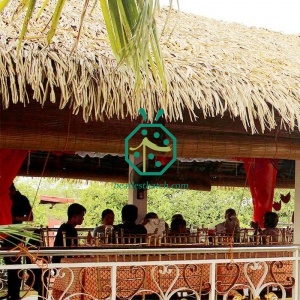 chaume de feuille de palmier hdpe étanche pour toit de hutte tiki