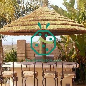 toit de chaume de roseau africain pour gazebo de villa résidentielle