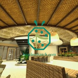 Resort Hotel Artificial Sawali Bamboo Skin Ceiling Panel Philippines