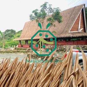 Fireproof Artificial Thatch For Palapa Roof Replacement Construction in USA