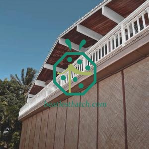 Tapis de bambou artificiel pour façade de mur extérieur