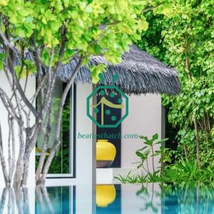 Toits de chaume exotiques pour huttes Nipa aux Philippines