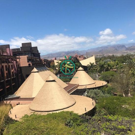Sunshade Terrace Plastic Raffia Palm Leaf Thatch Roofing