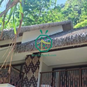 Toiture synthétique en chaume, style Bahay Kubo philippin