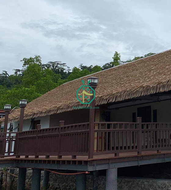 toiture en feuille de palmier synthétique Pour parc marin dans les pays du Pacifique