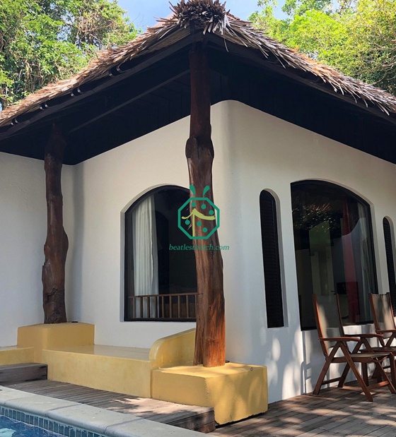 bangkok resort hôtel gazebo synthétique toit de chaume projet