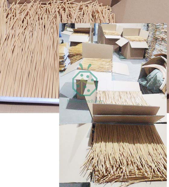production de chaume de paille synthétique ignifuge pour distributeur philippin