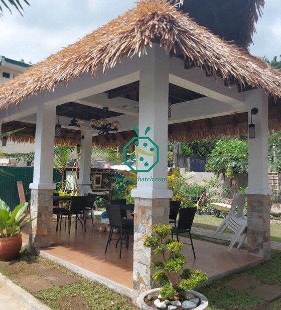 Projet de toit de chaume en nylon pour Projet résidentiel Laguna à Luzon, Philippines