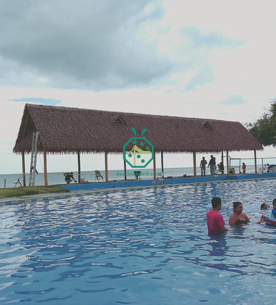 toiture en chaume de palme synthétique pour piscine panama beach