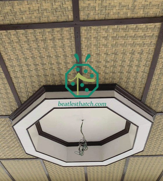 Panneau en bambou tissé artificiel pour la décoration de plafond de restaurant dans le pays du nord du Pacifique