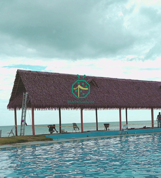 toiture en chaume de palme synthétique pour piscine panama beach