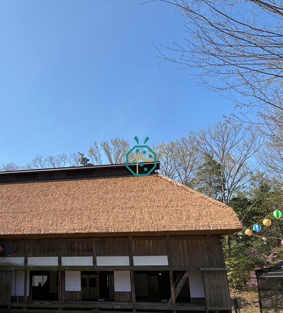 Toiture en chaume de paille synthétique pour le projet Nagoya Little World